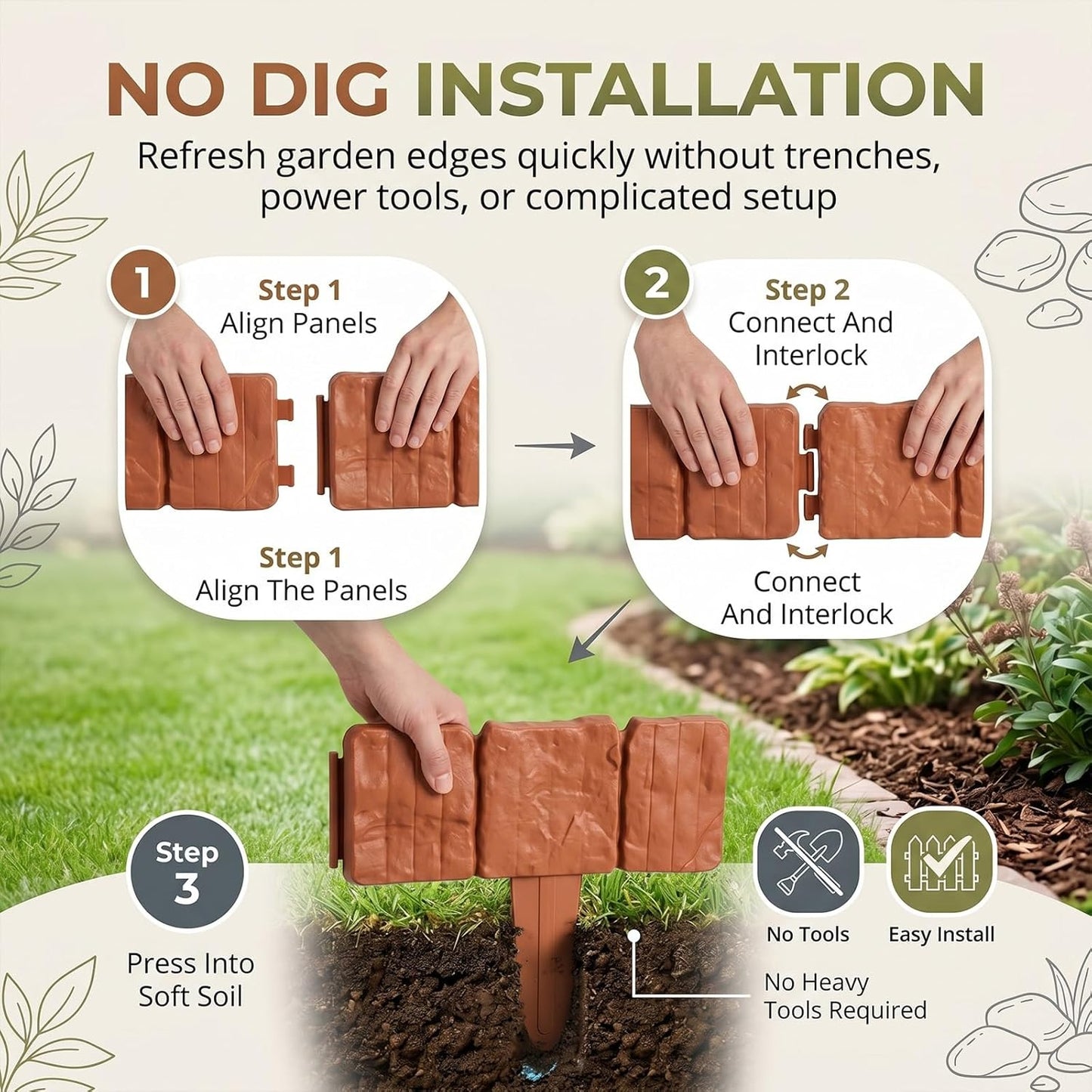 🏡 New Arrival: 40% OFF 🪴 Faux Stone Garden Fencing
