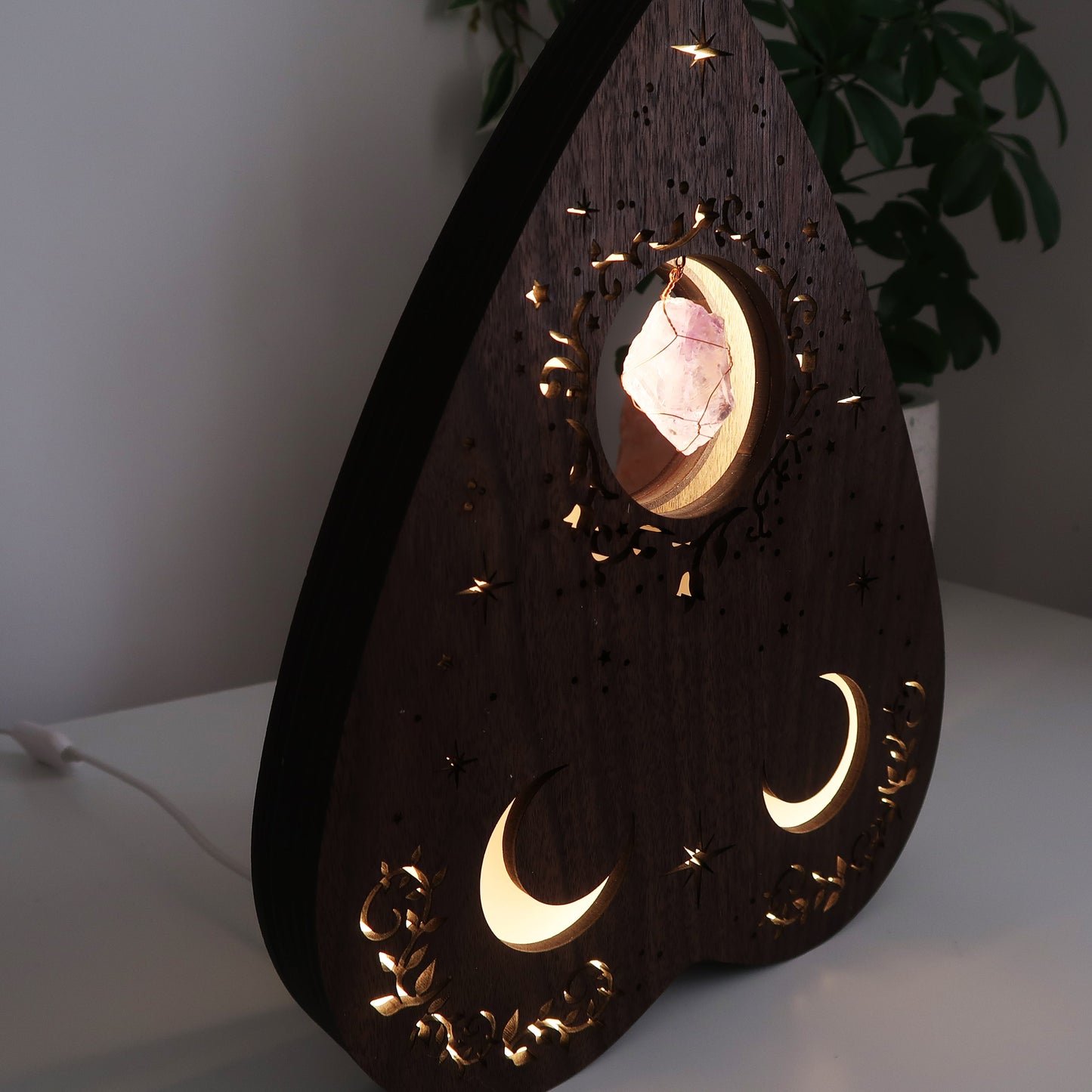 Planchette Table Lamp -Heart crystal lamp