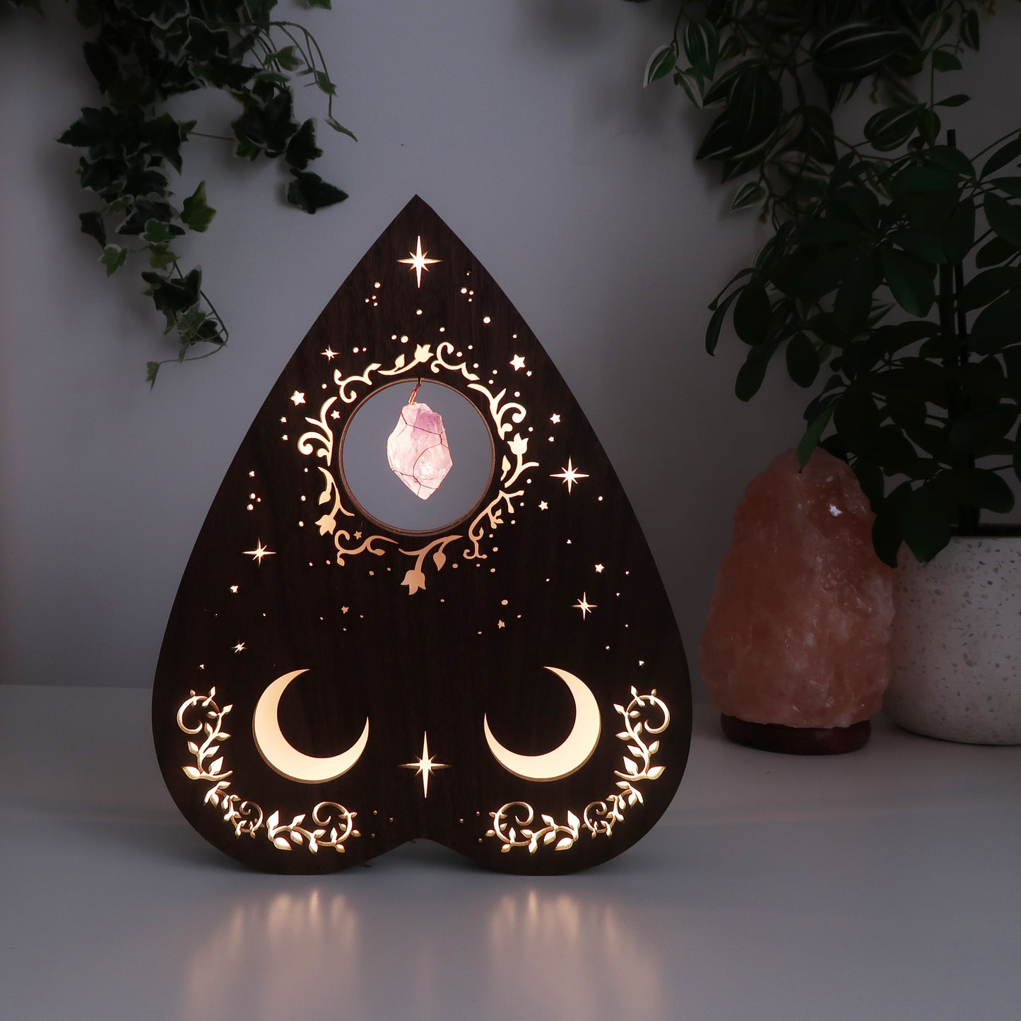 Planchette Table Lamp -Heart crystal lamp