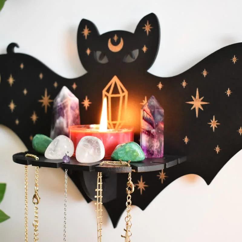 Celestial Bat Altar Crystal Shelf