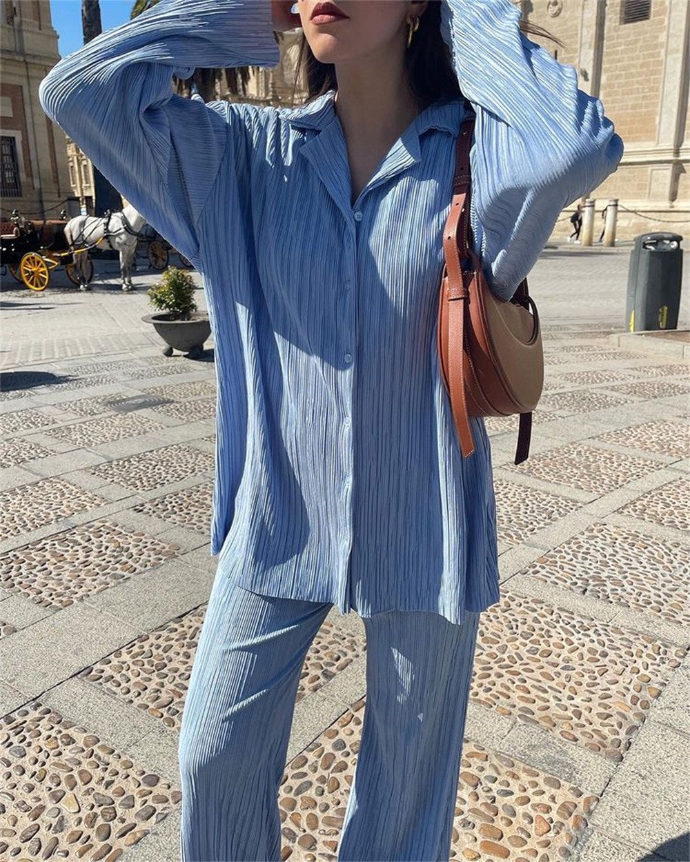 (Almost Sold Out) 2024 NEW Women's Elegant Pleated Two-Piece Set(Buy 2 Free Shipping)✨