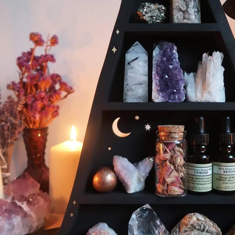 Witch Hat Wooden Crystal Shelf