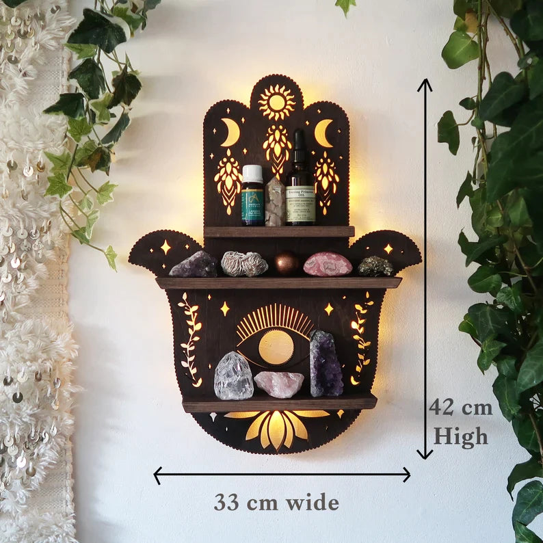 Hamsa Hand Light Up Shelf