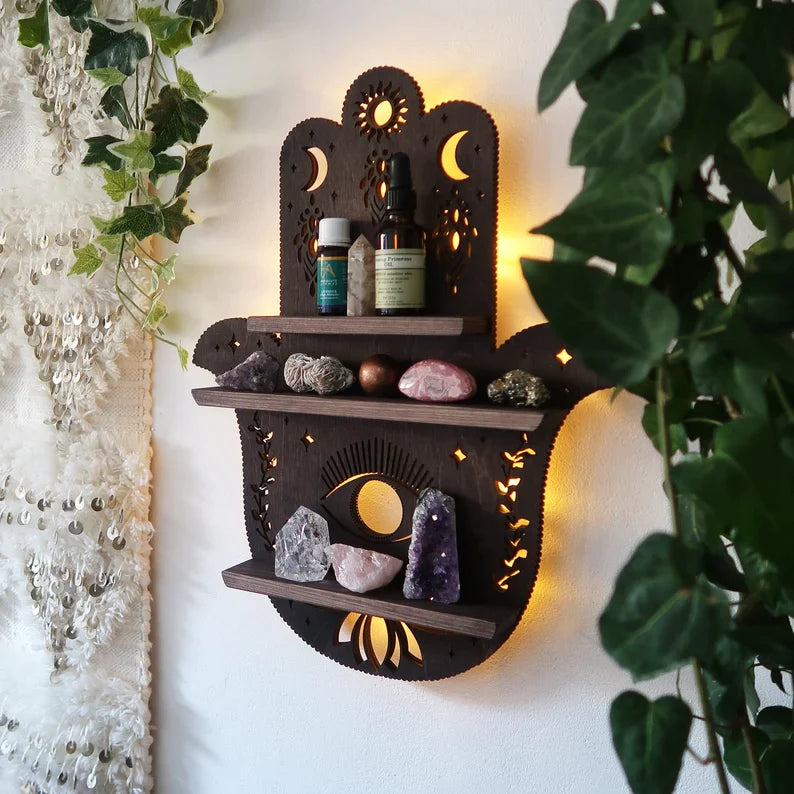 Hamsa Hand Light Up Shelf