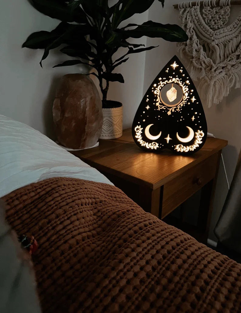 Planchette Table Lamp -Heart crystal lamp