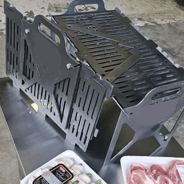 🏆 50K+ SOLD! – Almost Gone💥Slot Grill - Collapsible BBQ Grill for Easy Storage Steel