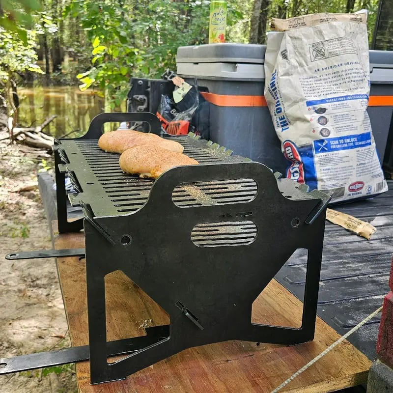 🏆 50K+ SOLD! – Almost Gone💥Slot Grill - Collapsible BBQ Grill for Easy Storage Steel