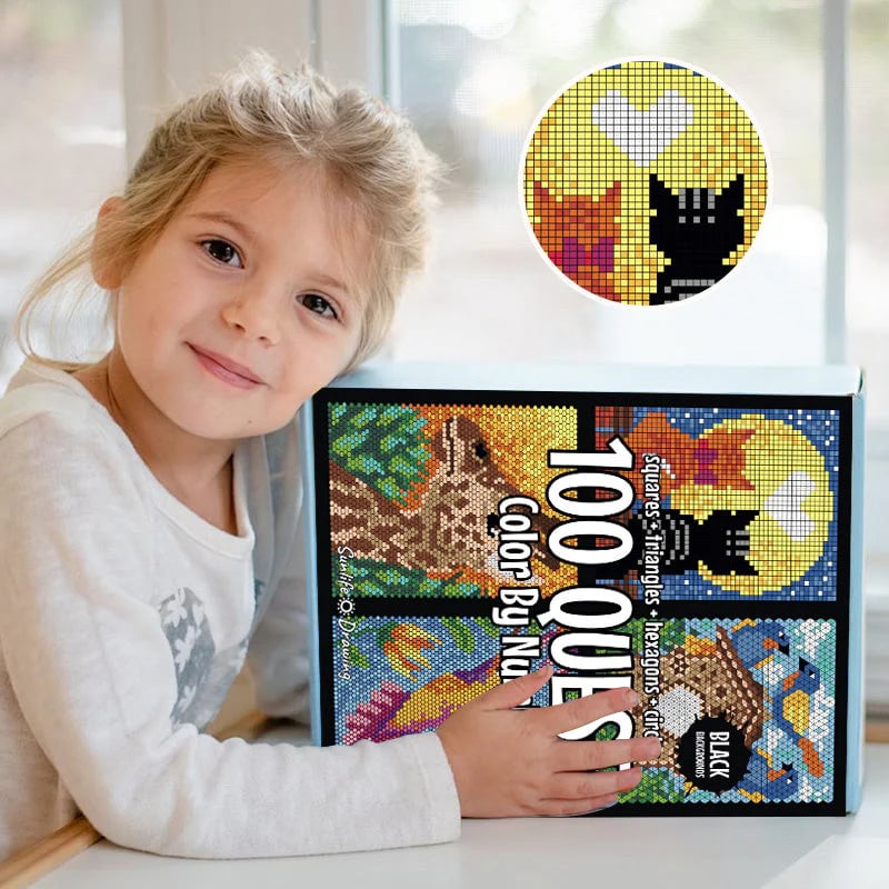🔥100 QUEST Color by Numbers Book