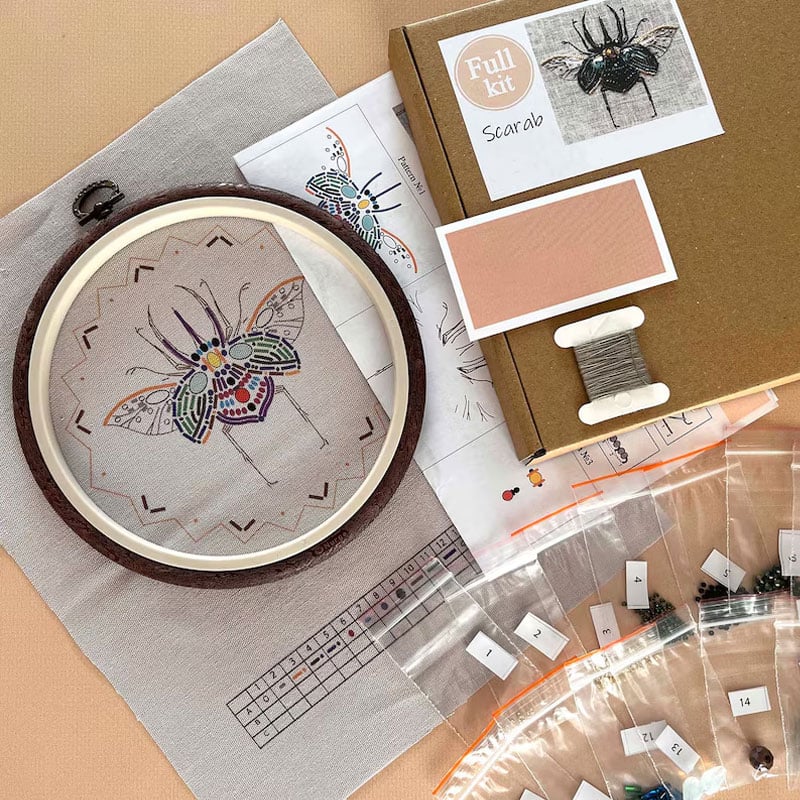 Insect Bead Embroidery DIY Craft Kit