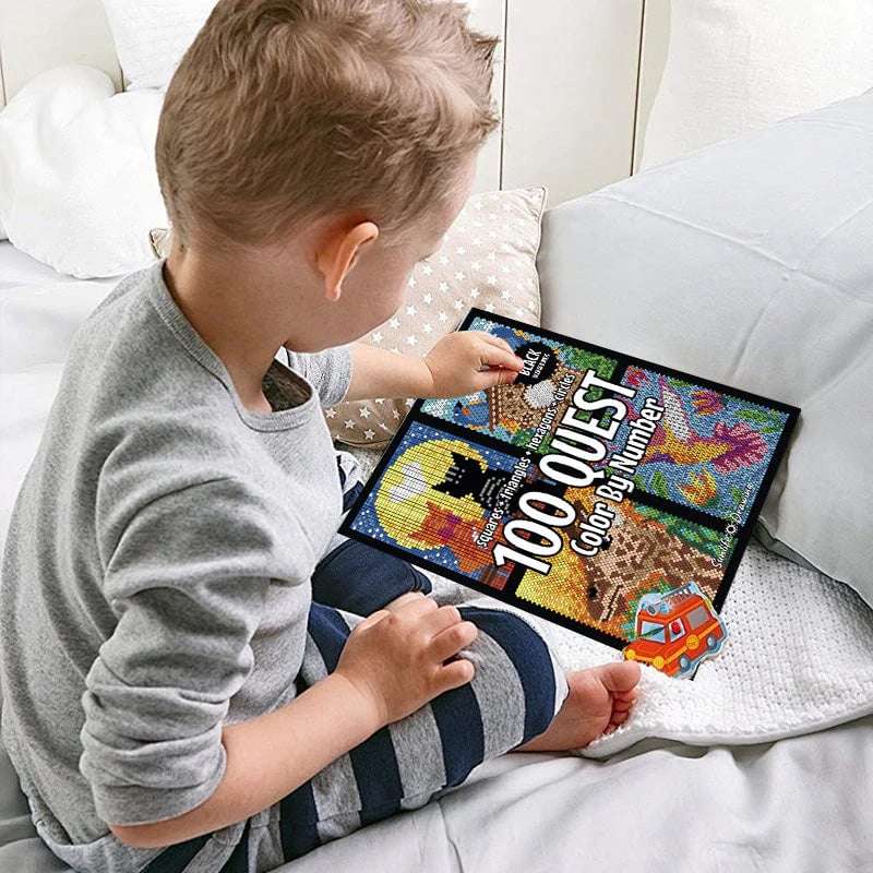 🔥100 QUEST Color by Numbers Book