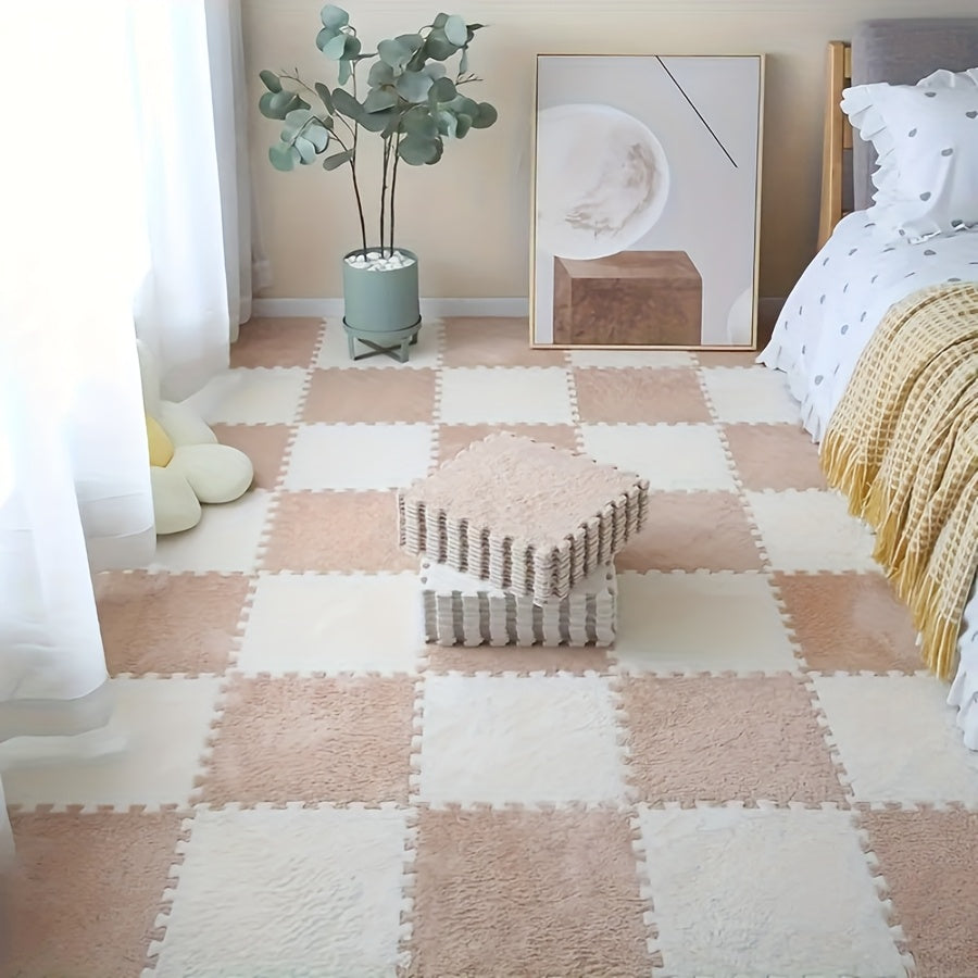 Spliced suede carpet