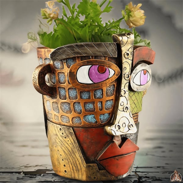 🔥 Last Day 49% OFF 😍 Handmade Brutalist Abstract Beauty Face Flower Pot - Buy two and get free shipping!