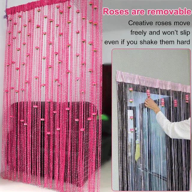 Velcro Versatile Decorative Rose Curtains