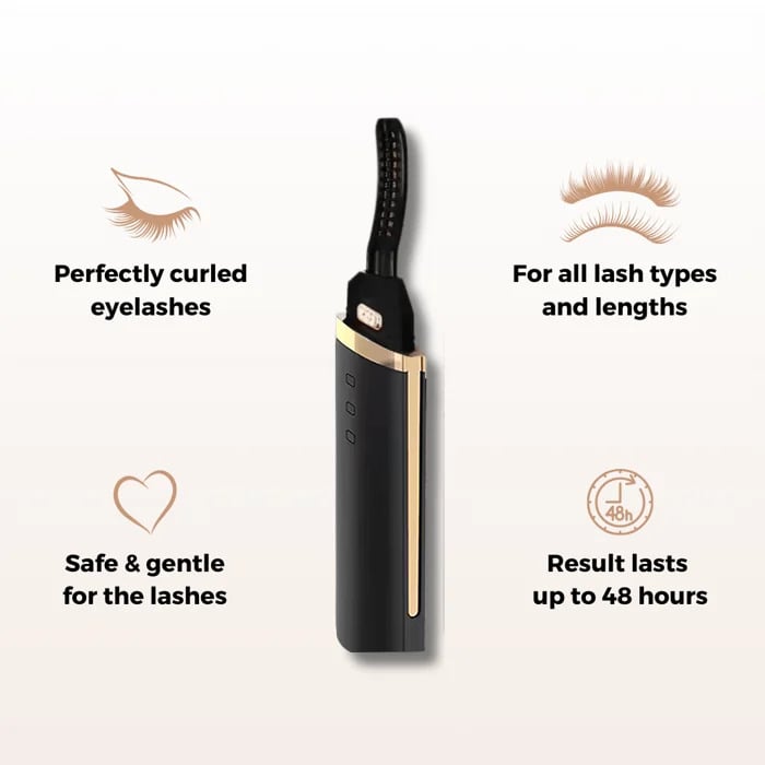 🔥Hot Sale 🎁Rechargeable Heated Eyelash Curler for Quick Heating Curling