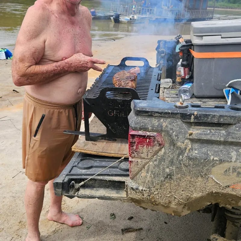 🏆 50K+ SOLD! – Almost Gone💥Slot Grill - Collapsible BBQ Grill for Easy Storage Steel