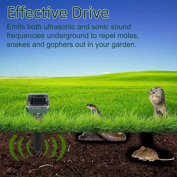 🔥49% OFF🔥Solar Powered Mole Repellent (Same for snakes/pests/rodents)