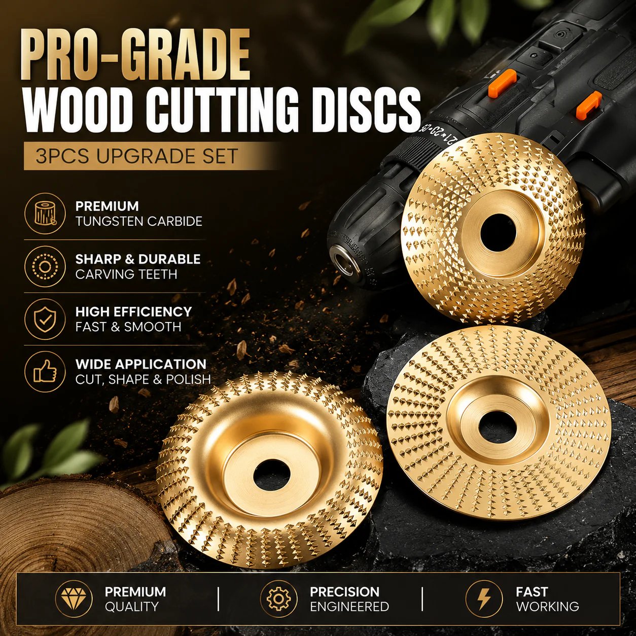 The Ultimate Companion for DIY Projects: Wood Carving & Sanding Wheel Set