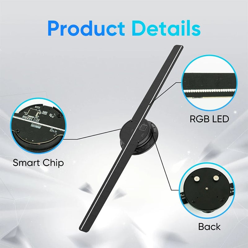 🎄3D Hologram LED Fan Projector ✨✨Hot Sale 60% OFF & Free shipping