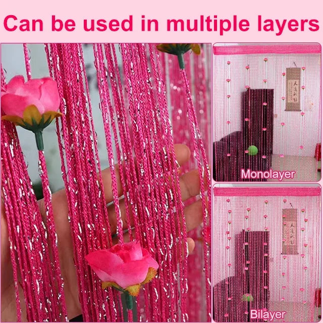 Velcro Versatile Decorative Rose Curtains