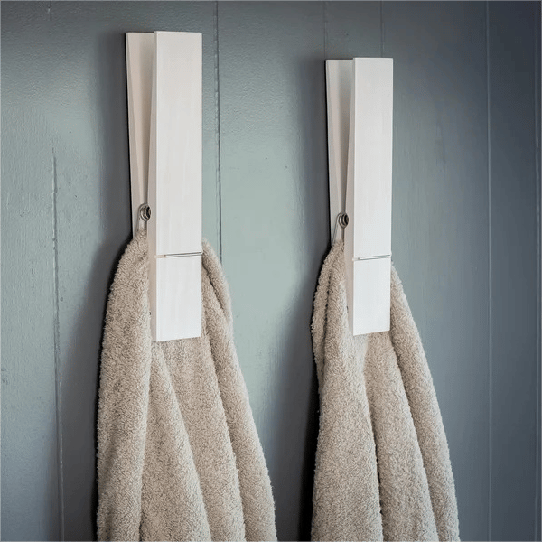 Clothespin Bathroom Towel Holder