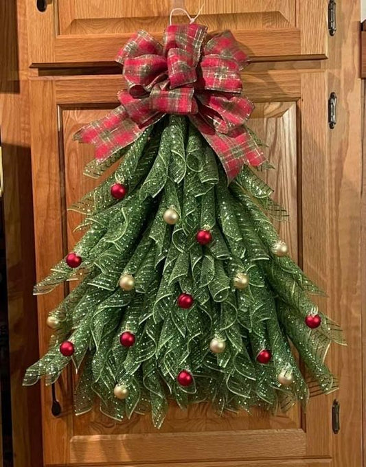 🔥Hot Sale 40% OFF-🎄Handmade Christmas Tree Wreath for Front Door