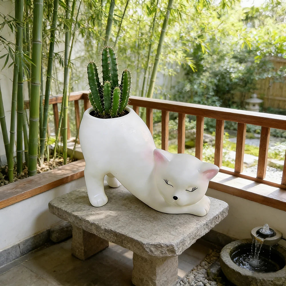 Limited-Time Offer — Ceramic Cat Planter