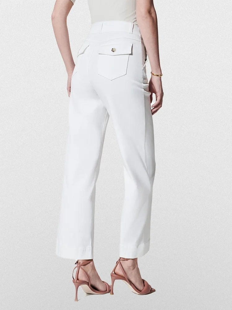 😍Last day! 💥Special sale -Tummy Control Twill Cropped Wide Leg Pant