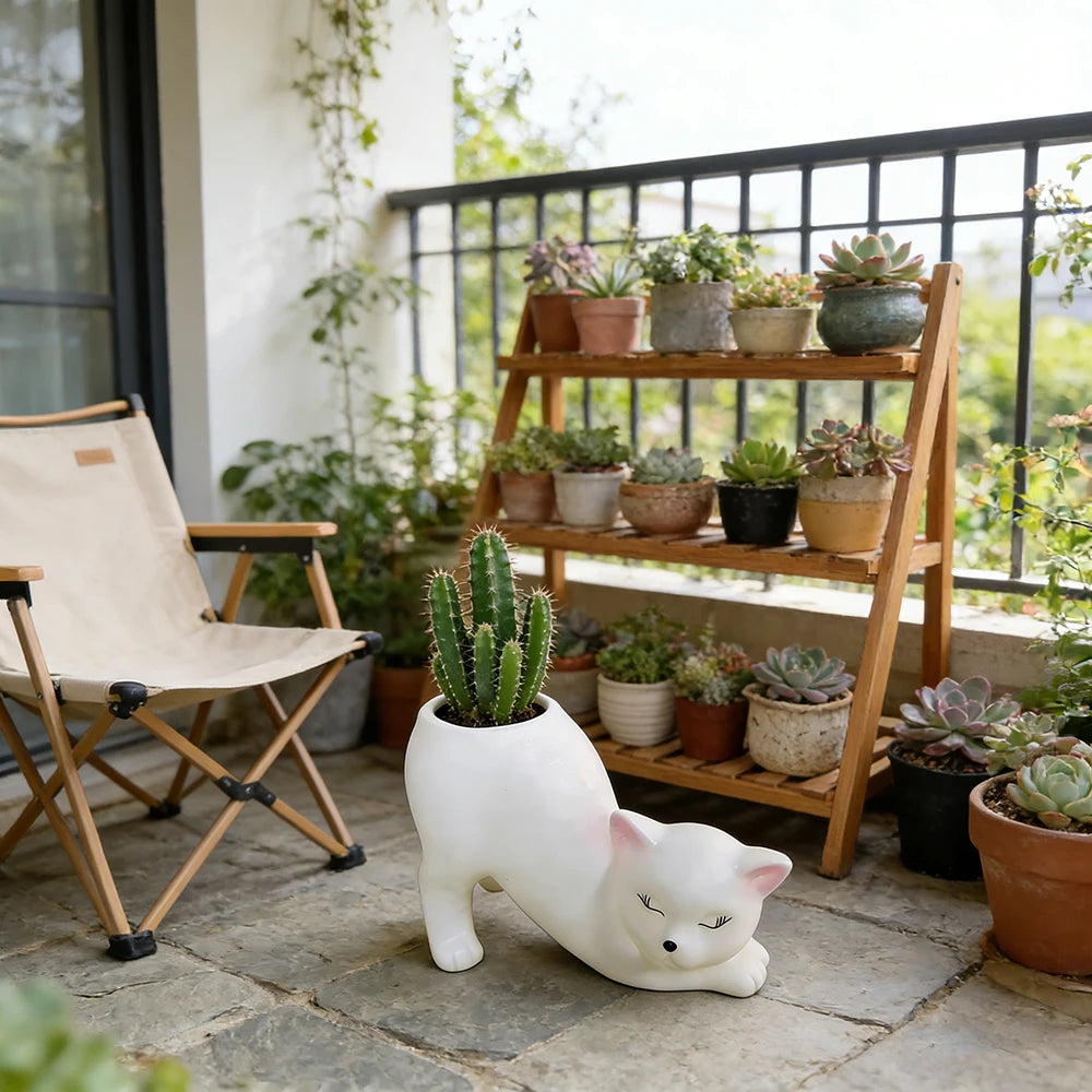 Limited-Time Offer — Ceramic Cat Planter