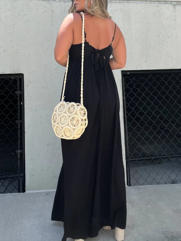 🔥V-Neck Effortless Wide Leg Jumpsuit