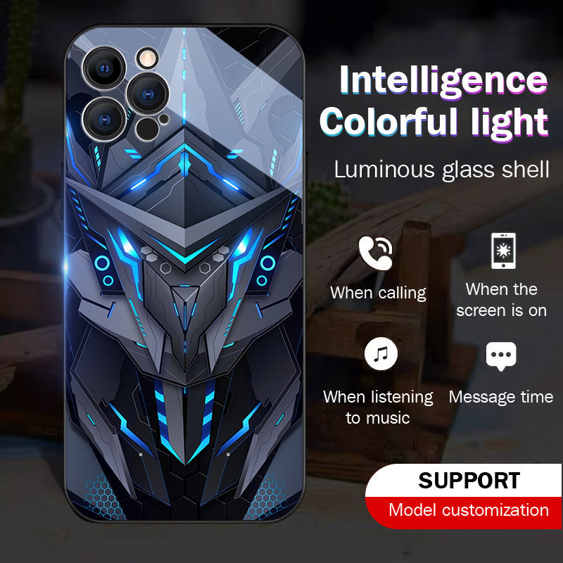 Cool Mecha Apple Smart Flash Phone Case