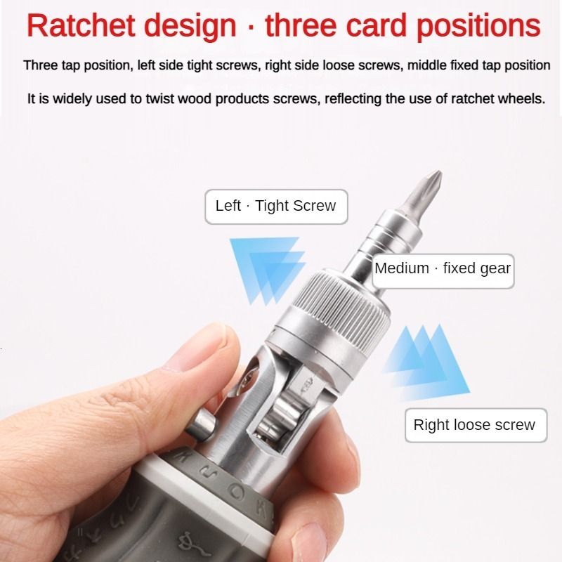 Multifunctional ratchet screwdriver 180 degrees eight-in-one adjustable angle home repair mini fast ratchet screwdriver set