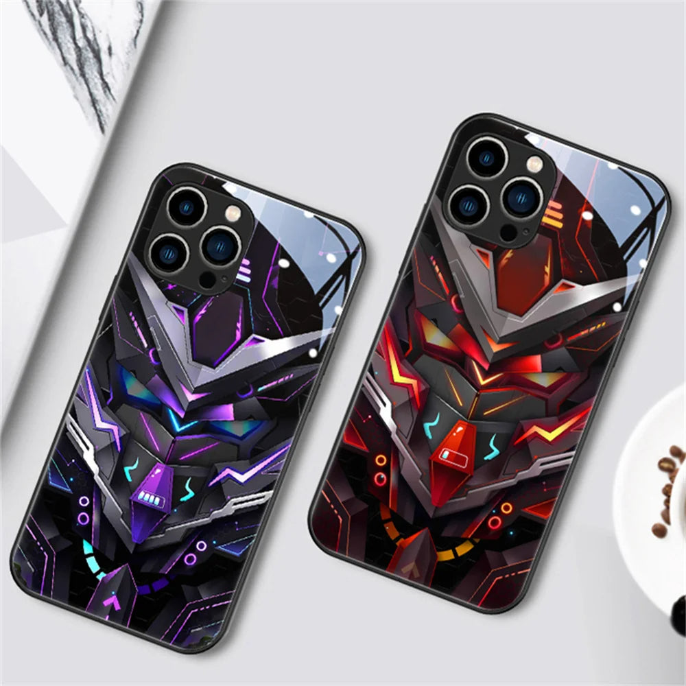 Cool Mecha Apple Smart Flash Phone Case