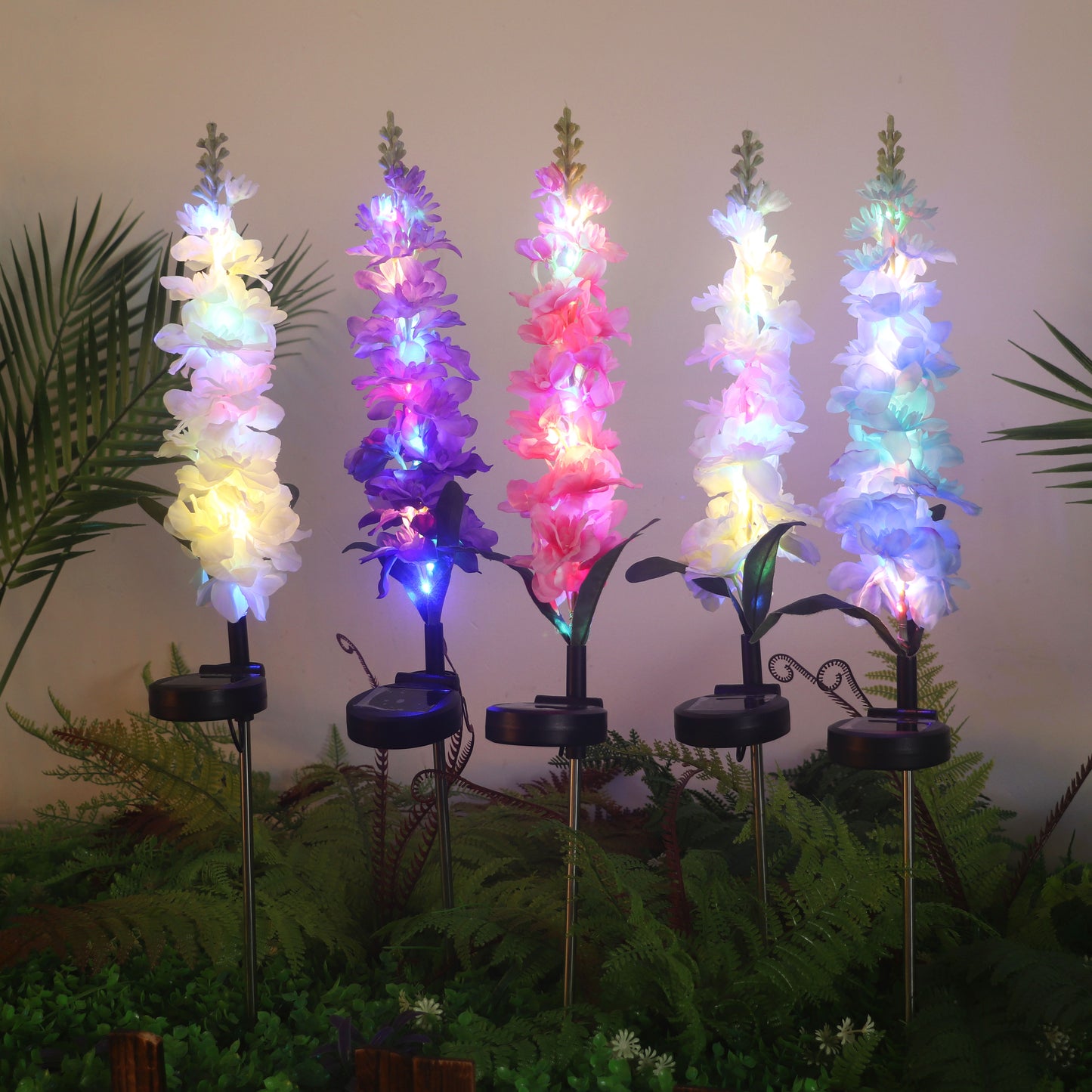 Outdoor Solar Violet Flower Lights