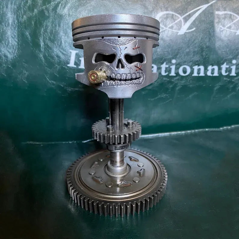 ⚙Piston Skull Face Sculpture💀