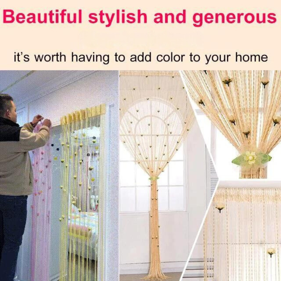 Velcro Versatile Decorative Rose Curtains