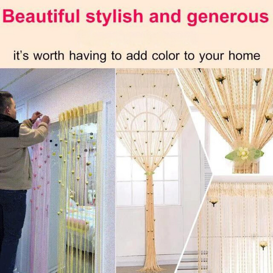 Velcro Versatile Decorative Rose Curtains