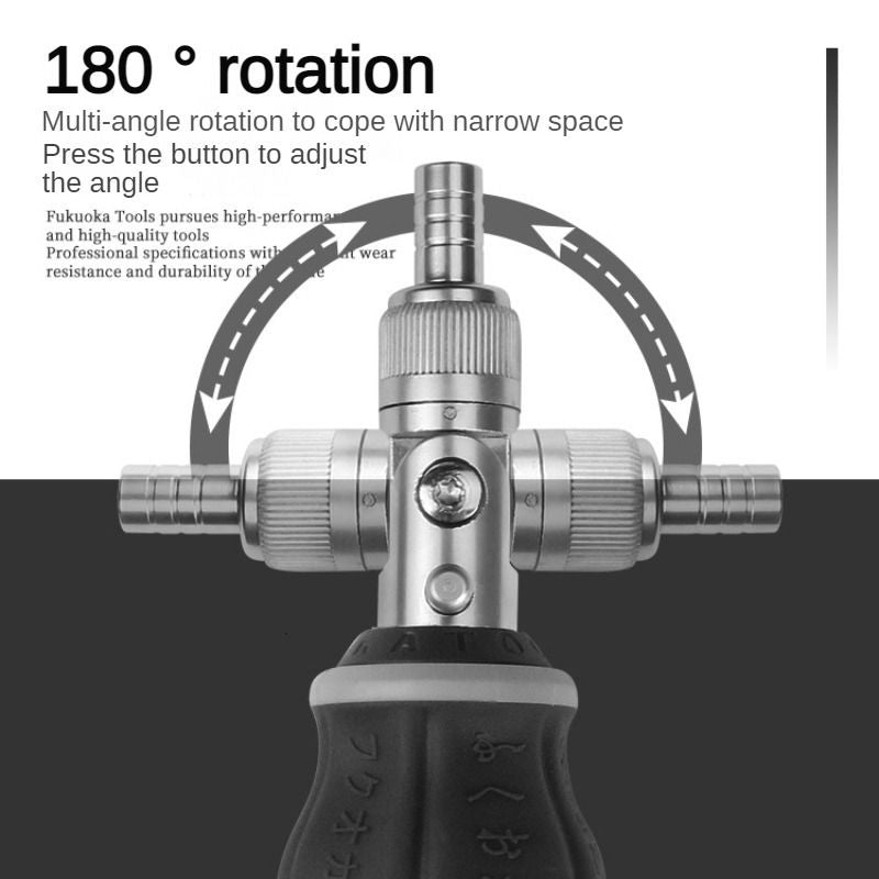 Multifunctional ratchet screwdriver 180 degrees eight-in-one adjustable angle home repair mini fast ratchet screwdriver set