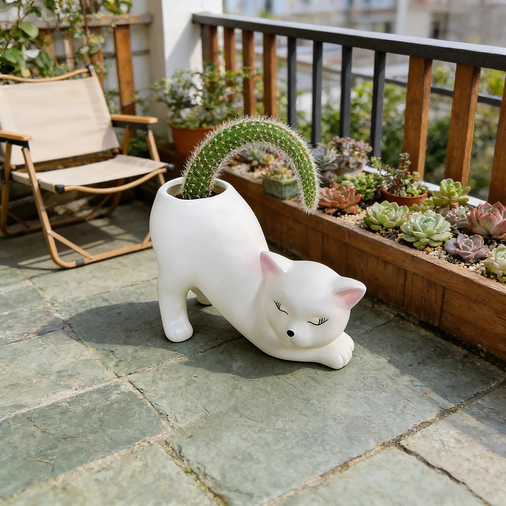 Limited-Time Offer — Ceramic Cat Planter