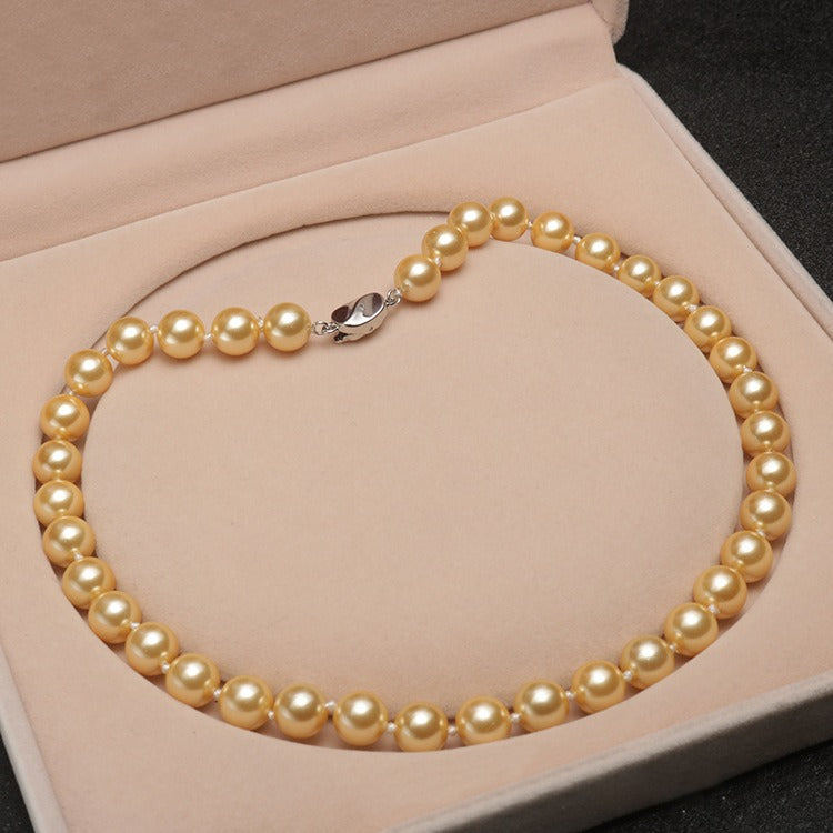 Temperament deep sea shell pearl necklace