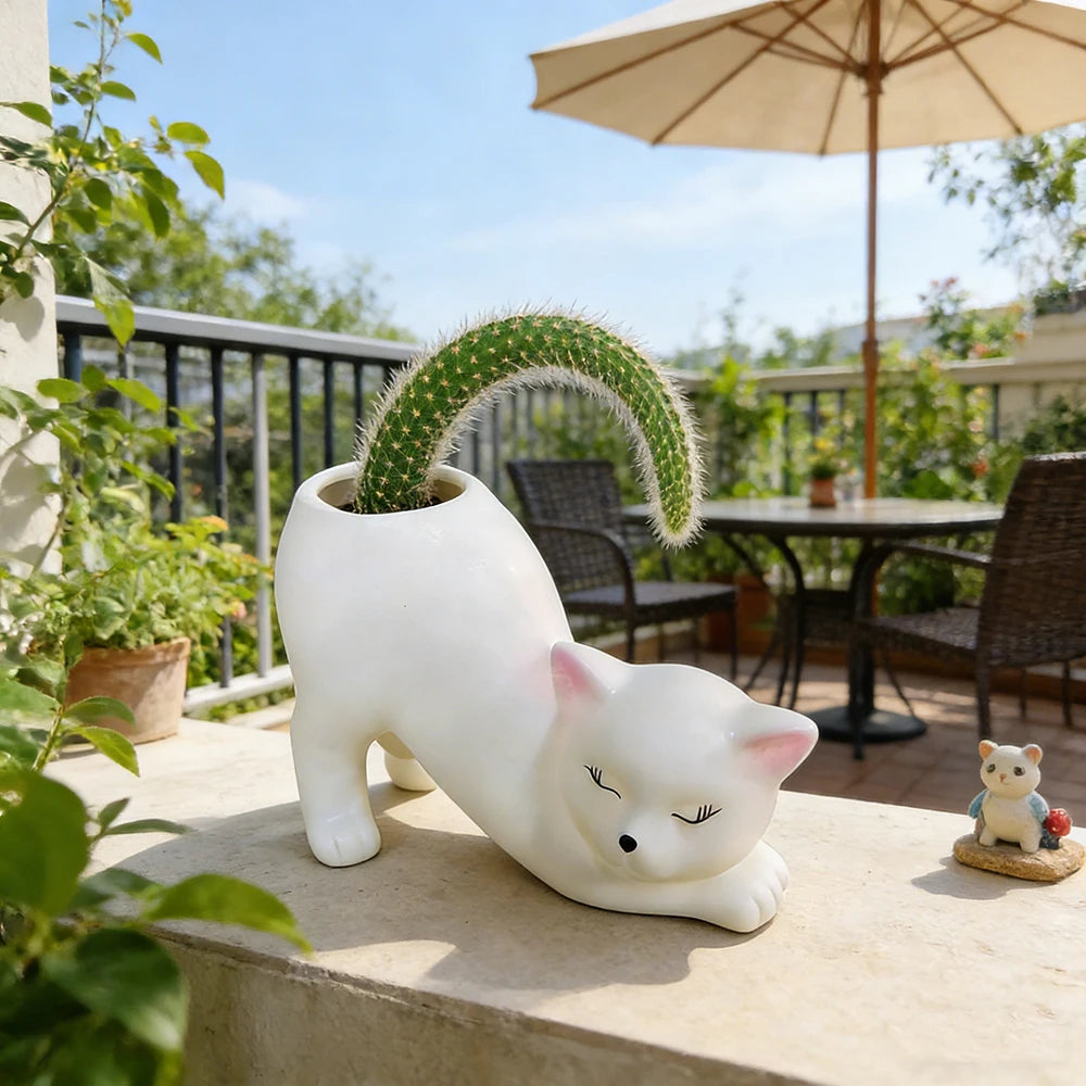 Limited-Time Offer — Ceramic Cat Planter