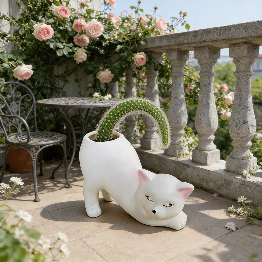 Limited-Time Offer — Ceramic Cat Planter
