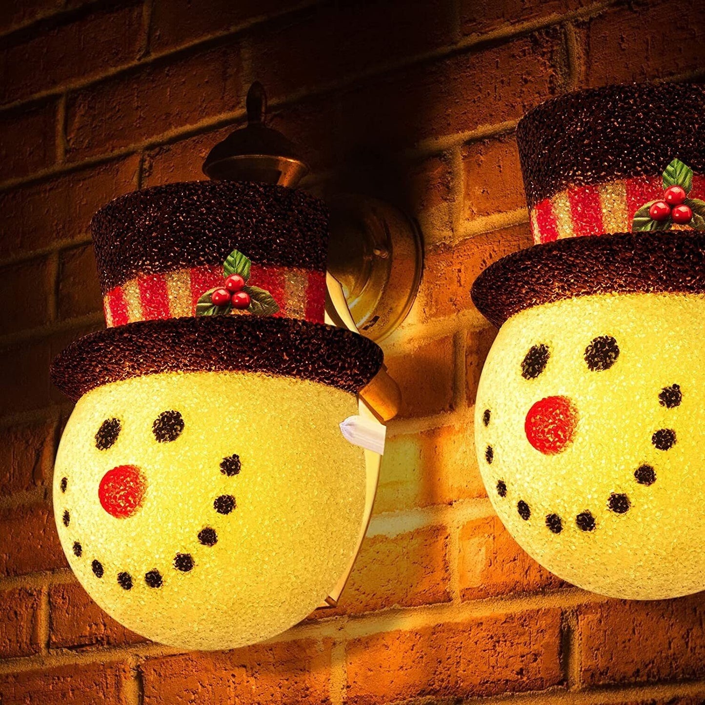 Snowman Porch Light Covers（Two Lampshades）