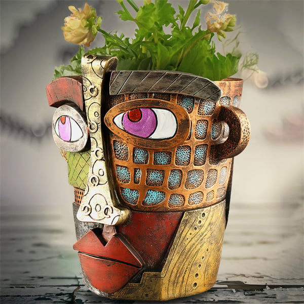 🔥 Last Day 49% OFF 😍 Handmade Brutalist Abstract Beauty Face Flower Pot - Buy two and get free shipping!