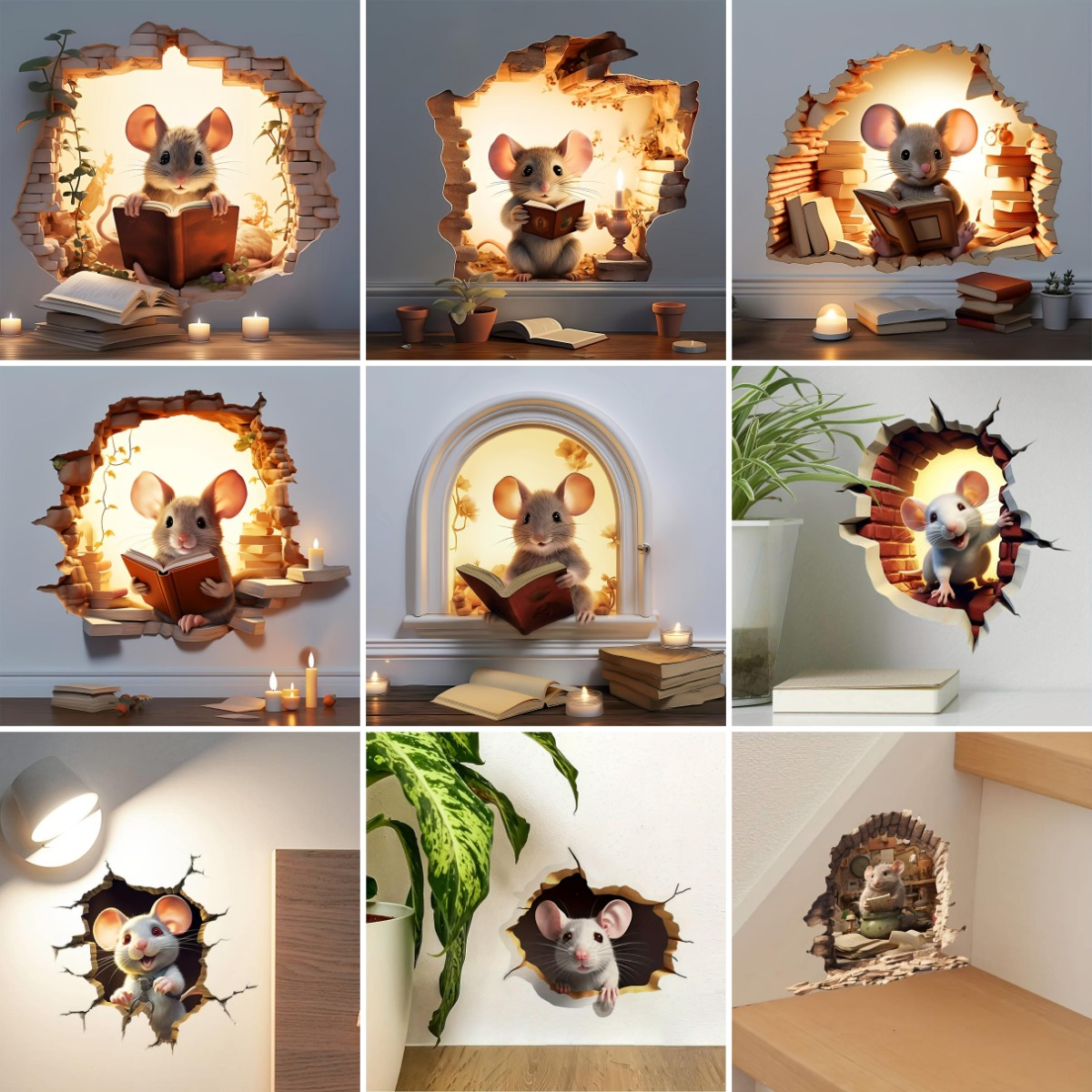 ON SALE🔥3D Creative Cartoon Wall Sticker - Removable Waterproof Sticker For Bedroom Living Room Decor, Home Decor, Room Decor