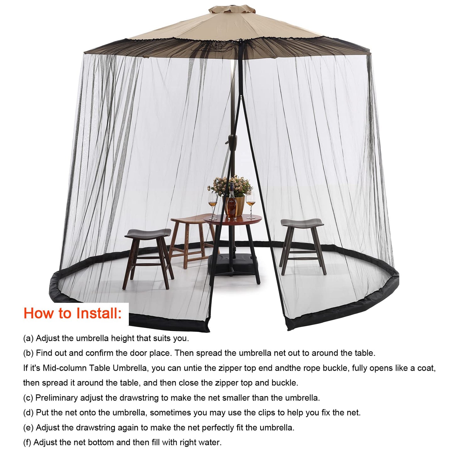 2024 summer hot sale patio umbrella mosquito net