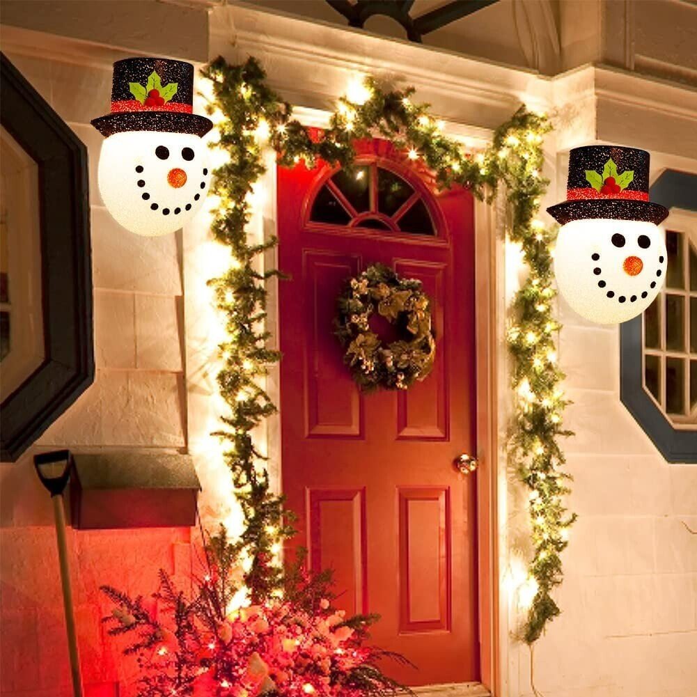 Snowman Porch Light Covers（Two Lampshades）