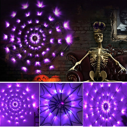 Halloween Spider Web Decorative String Lights