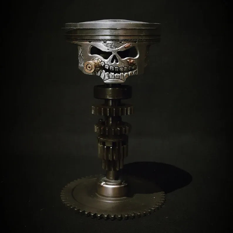 ⚙Piston Skull Face Sculpture💀