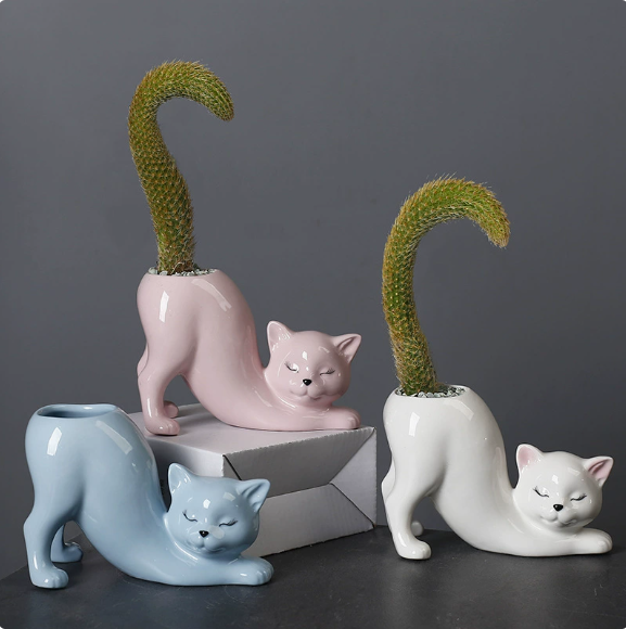 Limited-Time Offer — Ceramic Cat Planter