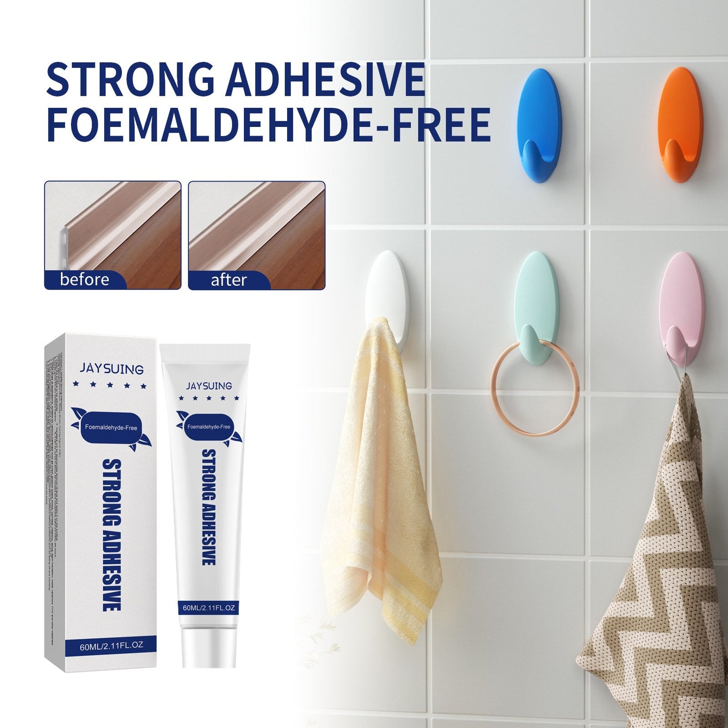 Nail Free Strong Glue Adhesive Waterproof Mold Proof